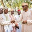 Buhari receives some of his old classmates - the 1953 intakes of Katsina Middle School.