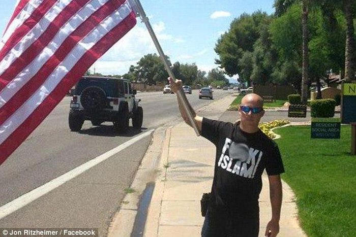 Jon Ritzheimer (above), an anti-Muslim activist, has planned a Draw Muhammad contest in Phoenix, Arizona