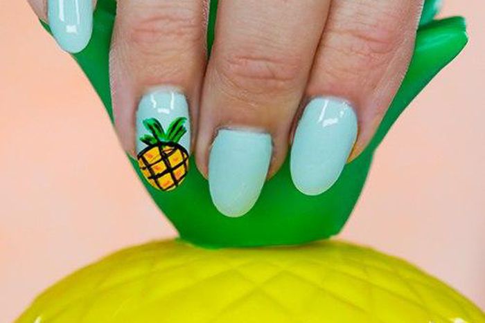 Pineapple nail art tutorial