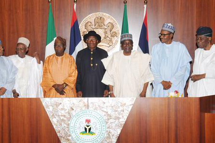 President Goodluck Jonathan presides over last Council of State meeting