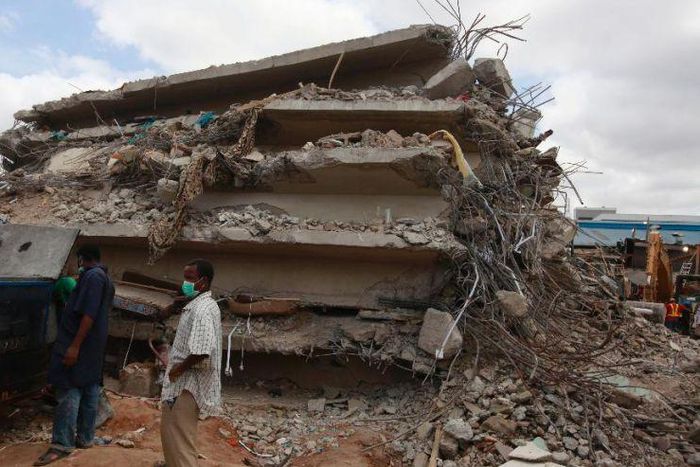 Collapsed building in Nigeria