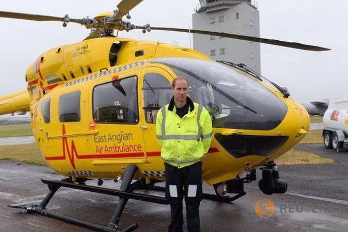 UK's Prince William says air ambulance job will keep him "a good guy"
