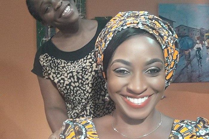 Kate Henshaw and Serah Donald on set of upcoming TV series