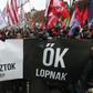 Turnout at the protest was well below expectations of the march's opposition party and union organisers'