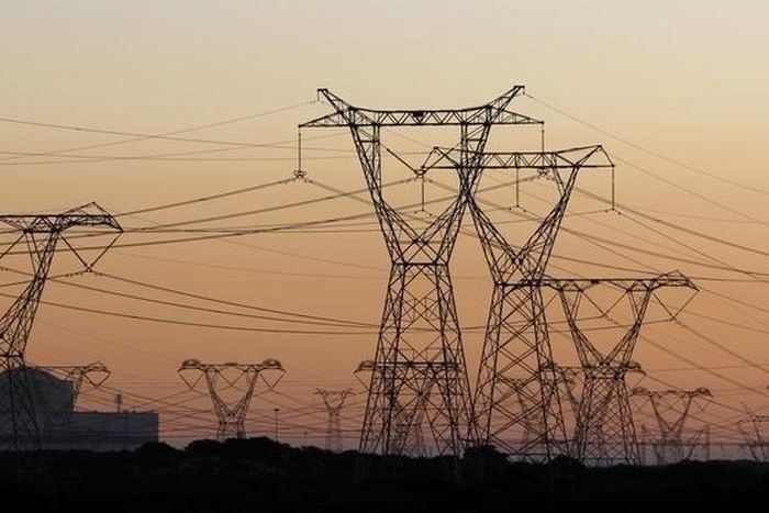 Electricity pylons carry power from Cape Town's Koeberg nuclear power plant July 17, 2009.   REUTERS/Mike Hutchings