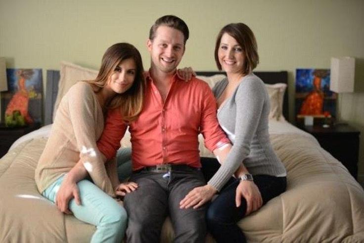 Adam Lyons and his beauties, Jane and Brookes.