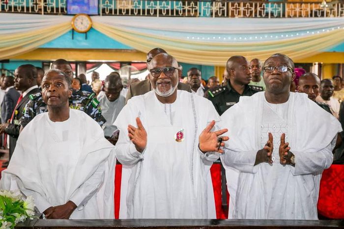 Osinbajo, Akeredolu, Fayemi attend OPC founder Fasehun’s funeral