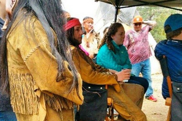 Adam Sandler on the set of The Ridiculous Six