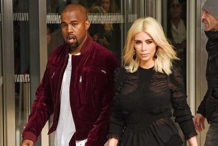 Kanye West and Kim Kardashian