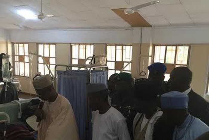 Vice President, Yemi Osinbajo visits victims of a bomb blast which occurred in Gombe State on July 16, 2015.