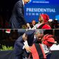 US President, Barack Obama, on Monday, August 3, 2015, embraces Nigerian disability-rights activist, Grace Alache Jerry during a meeting in Washington DC.