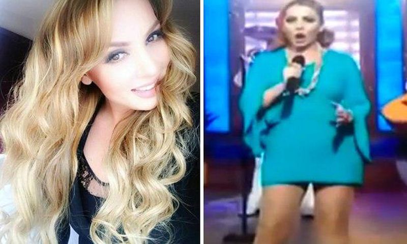Patricia Nivada suffers sanitary malfunction on live TV