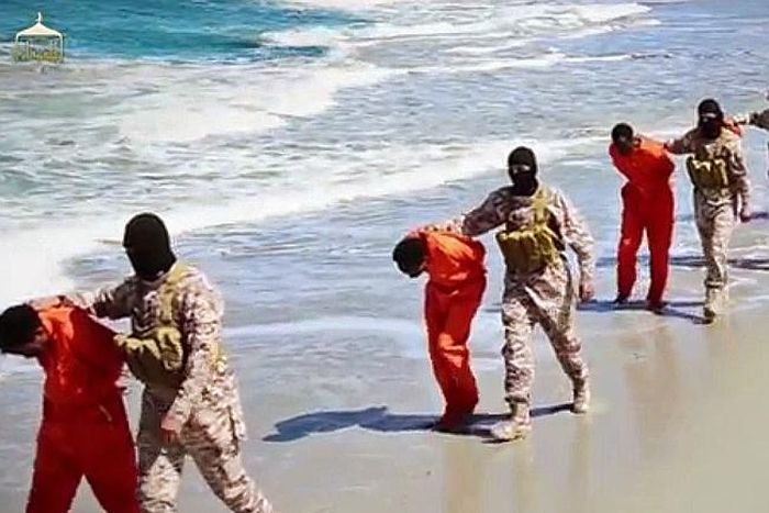 A new video shows the massacre of up to 30 captured Ethiopian Christians.