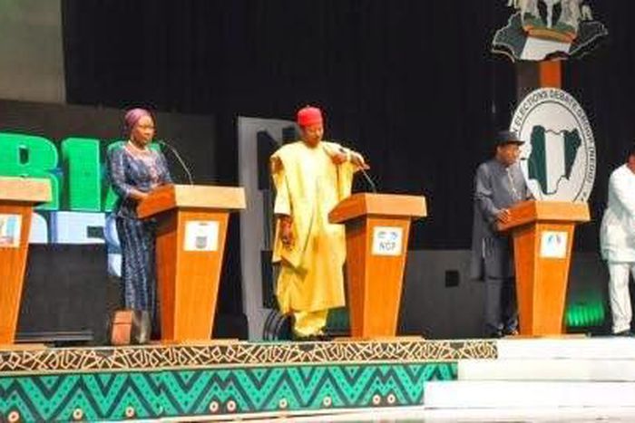 President Goodluck Jonathan attends debate with other candidates