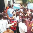 LASU students protesting the prolong closure of the school.
