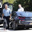 007 star, Pierce Brosnan acepting his newly purchased BMW