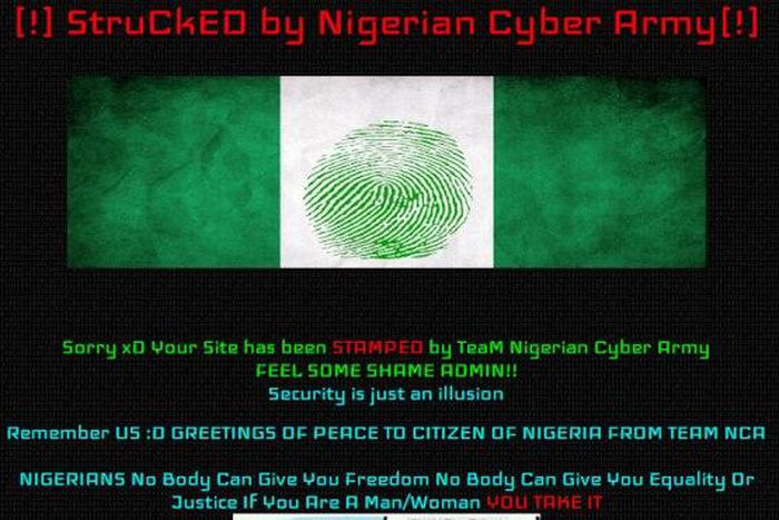 INEC Hacked Website