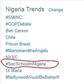 Screenshot of the #SecSchoolInNigeria trend