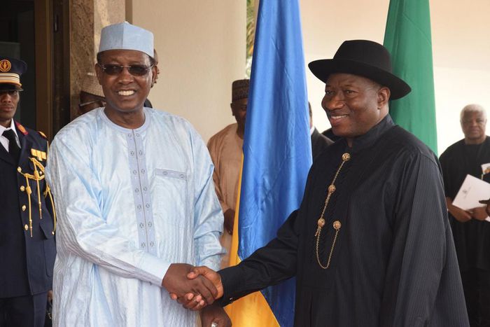 Chadian President, Idriss Deby visits Nigerian counterpart, Goodluck Jonathan