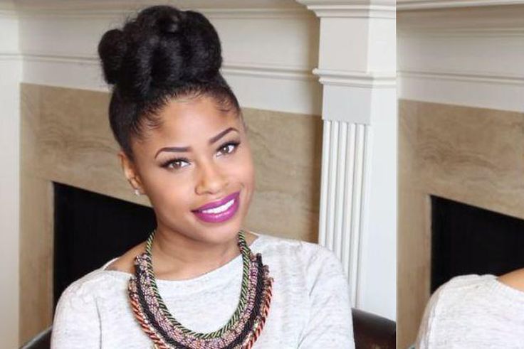 Twisted updo for natural hair