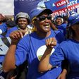 Democratic Alliance (DA) supporters chant slogans during an election campaign in Soweto May 6, 2011. South Africans will vote in municipal elections on May 18, 2011. REUTERS/Siphiwe Sibeko