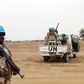 UN peacekeepers stand guard in the northern town of Kouroume, Mali, May 13, 2015. Kourome is 18 km (11 miles) south of Timbuktu. REUTERS/Adama Diarra