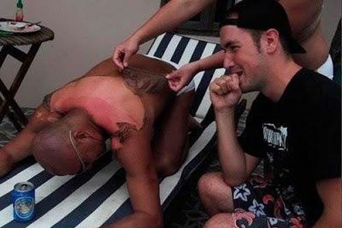 A man who has undergone the process