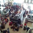 Stranded passengers at the Lagos airport