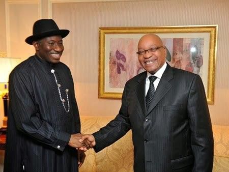 President Goodluck Jonathan and South African President, Jacob Zuma