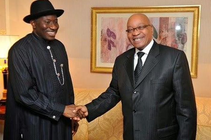 President Goodluck Jonathan and South African President, Jacob Zuma