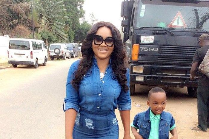 Mercy Aigbe and her son