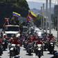 Supporters of Venezuelan President Nicolas Maduro march in his defense on January 7, 2019