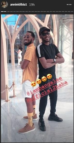 2Face Idibia flanked by D'banj