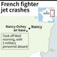 Map locating the zone where the debris of a French Mirage 2000D fighter jet was found after it disappeared off radar screens