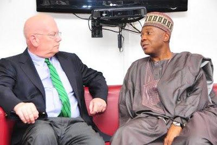 US Ambassador to Nigeria, James Entwistle visits Senate President, Bukola Saraki on Thursday, June 18, 2015