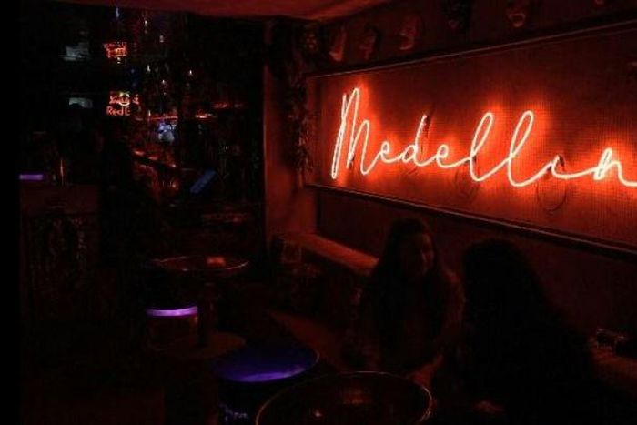 "Medellin" opened in November 2018 near the Champs-Elysees and has since become a hit with its young and wealthy clientele, not all of whom appear to understand all the references found on the menus and walls