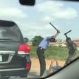 Nigerian police brutalizing 'stubborn' driver