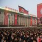 North Koreans, whose country is facing "signficant humanitarian challenges" according to the UN, shout slogans in support of leader Kim Jong Un's New Year's address