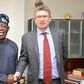 All Progressives Congress (APC) leader, Bola Tinubu and British Deputy High Commissioner, Ray Kyles.