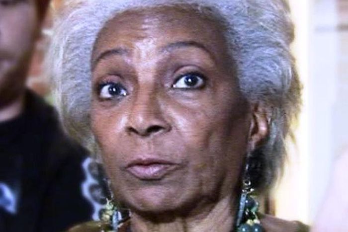 82-year old Nichelle Nichols plays the role of Lieutenant Uhura in popular flick, Star Trek