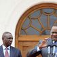 Kenya's President Uhuru Kenyatta (R) addresses a news conference next to his deputy William Ruto at State House in Nairobi July 21, 2015 to provide an update on U.S. President Barack Obama's scheduled visit later this week. REUTERS/Noor Khamis