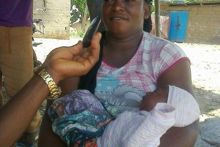 Alice Daniel and her baby