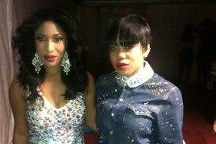 Tonto Dikeh and Toyin Lawani