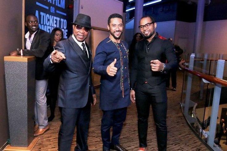 Austin Chima, Majid Michel and Ramsey Nouah at the premiere