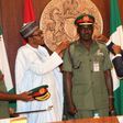 President Muhammadu Buhari decorates new service chiefs on August 13, 2015.