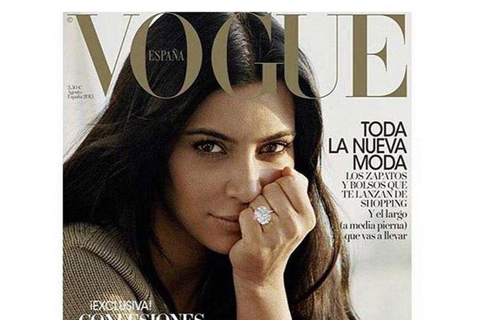 KIm Kardashian goes makeup free for Vogue Spain
