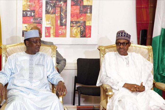 Chadian President, Idriss Deby visits Nigerian President Muhammadu Buhari.