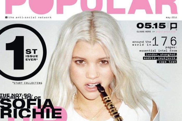 Sophia Richie for the first edition of Popular Magazine