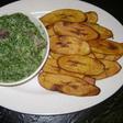 Ndole and friend plantains (dodo)