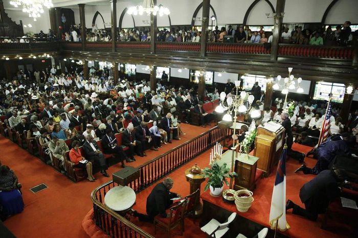 Charleston shooting: Photos from the first service since the attack
